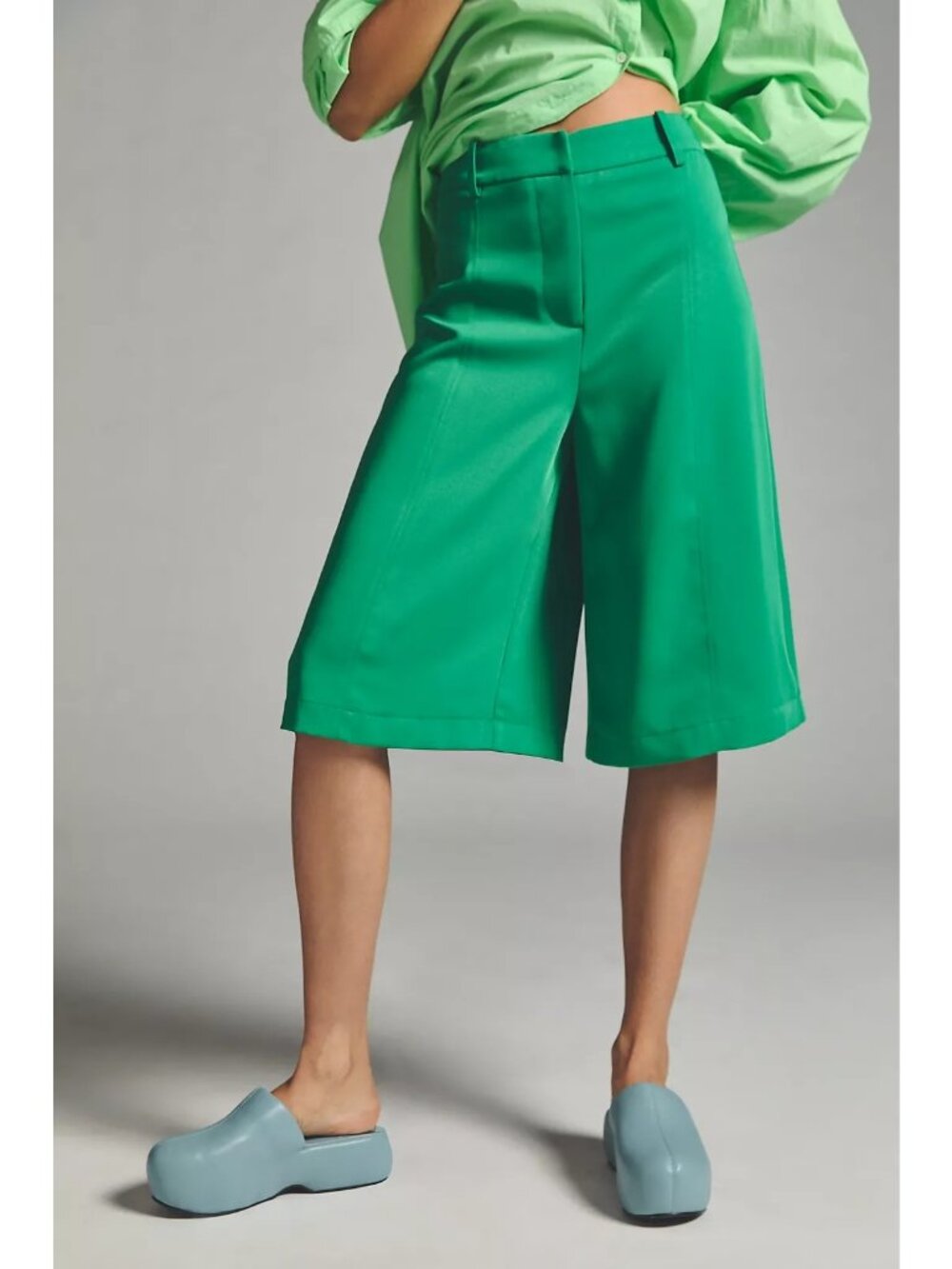 Avec Les Filles Culottes Bermuda Shorts Green Size XS Streetwear Preppy